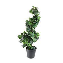 Northlight 1.8' Green and Black Potted Ivy Spiral Topiary Artificial Christmas Tree Northlight