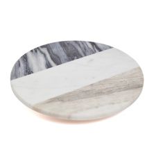 12 inch Single Tier Marble Lazy Susan Turntable Lexi Home