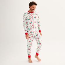 Men's Jammies For Your Families® Doodle Santa Cozy Microfleece Top & Bottom Pajama Set Jammies For Your Families