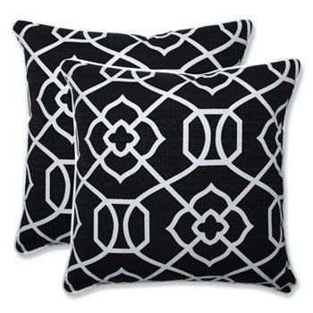 Черная 18,5-дюймовая декоративная подушка Kirkland, набор из 2 шт. Pillow Perfect