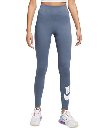 Женская спортивная одежда, классические леггинсы с высокой талией и рисунком Nike