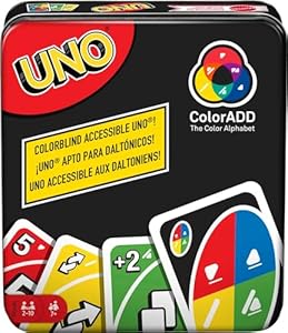 Mattel Games UNO Card Game for Family Night, Travel Game & Gift for Kids in a Collectible Storage Tin for 2-10 Players (Amazon Exclusive) Mattel Games