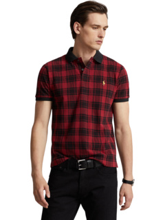 Рубашка-поло из сетчатой ткани приталенного кроя на заказ Polo Ralph Lauren