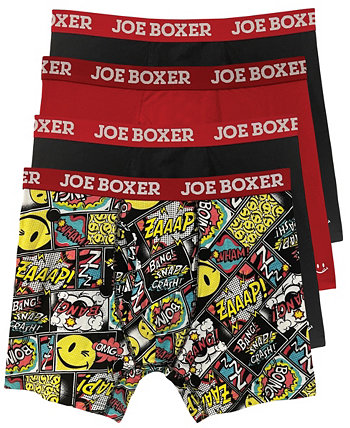 Мужские трусы-боксеры в стиле поп-арт, упаковка из 4 шт. JOE BOXER