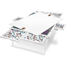 Jumbl 1000 Piece Puzzle Board, 23” x 31” Wooden Jigsaw Puzzle Table Board Jumbl