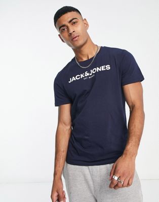 Темно-синяя футболка с логотипом Jack & Jones Jack & Jones