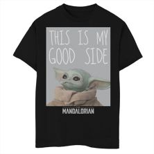 Футболка с графическим рисунком This Is My Good Side для мальчиков 8-20 Star Wars The Mandalorian The Child Star Wars