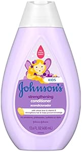 Johnson's Strengthening Tear-Free Kids' Conditioner with Vitamin E Strengthens & Helps Prevent Breakage, Paraben-, Sulfate- & Dye-Free, Hypoallergenic & Gentle on Toddler Hair, 13.6 fl. oz Johnson's Baby