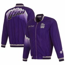 Men's JH Design Purple Utah Jazz 2023/24 City Edition Nylon Full-Zip Bomber Jacket JH Design