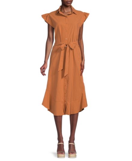 Платье-рубашка миди Florence с поясом STITCHDROP