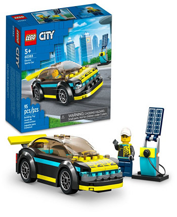 Модель спортивного электромобиля City Great Vehicles с минифигуркой 60383, набор игрушек Lego