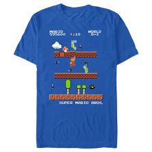 Мужская Футболка Licensed Character Super Mario Bros NES Scene Licensed Character