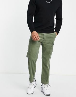 Зеленые вельветовые брюки карго Nicce line Nicce