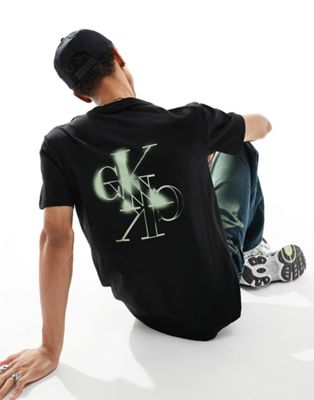 Черная футболка с зеркальным логотипом Calvin Klein Jeans Calvin Klein