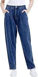 Anna-Kaci Women's Classic Mid Rise Boyfriend Cropped Denim Jeans Loose Harem Pants Anna-Kaci