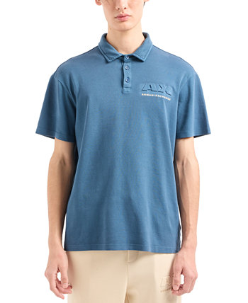 Mens Regular-Fit Embossed Logo Polo Shirt Armani