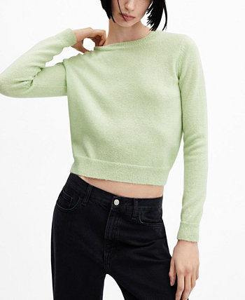 Женский вязаный свитер с круглым вырезом MANGO