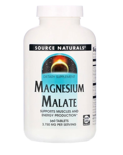Магний малат Source Naturals -- 3750 мг -- 360 таблеток Source Naturals