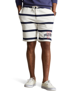 8,5-дюймовые флисовые шорты в полоску с логотипом Polo Ralph Lauren