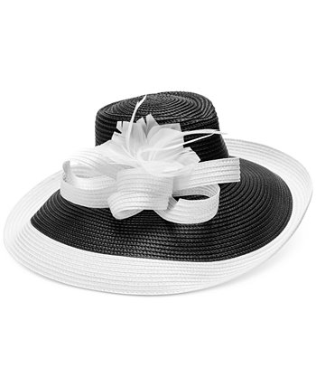 Женская двухцветная нарядная шляпа с романтическим профилем BELLISSIMA
