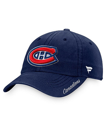 Женская темно-синяя шляпа с регулируемым логотипом Montreal Canadiens Primary Logo Fanatics