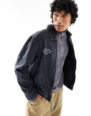 Мужская куртка Guess Originals в стиле рабочей одежды, цвет чёрный GUESS