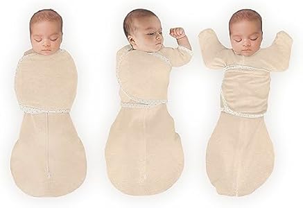 SwaddleDesigns Omni Swaddle Sack Arms Up Half-Length Sleeves & Mitten Cuffs, Easy Swaddle Transition, Butterum, 0-3 Month SwaddleDesigns