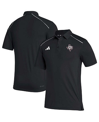 Мужская черная рубашка-поло Texas A&M Aggies Coaches AEROREADY Adidas