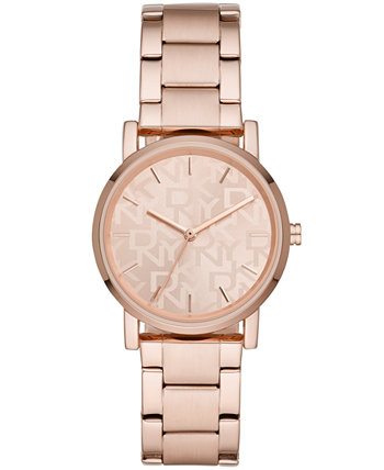 Женские часы Soho с браслетом из нержавеющей стали с оттенком розового золота, 34 мм DKNY