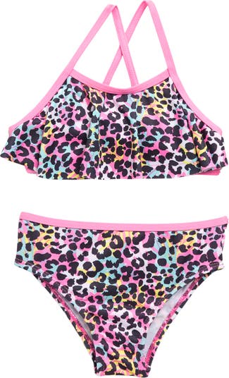 Cheetah Print 2-Piece Swimsuit Pink Platinum
