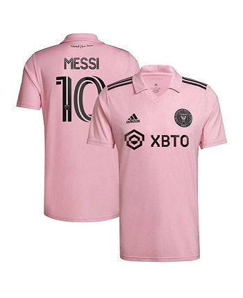 Мужская розовая футболка с Лионелем Месси Inter Miami CF 2023 The Heart Beat Kit, реплика Джерси Adidas