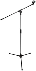 Rockjam Boom Microphone Stand with Mic Clip-Black (RJMS100) RockJam