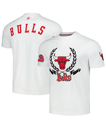 Мужская и женская белая футболка Chicago Bulls Heritage Crest FISLL