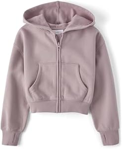 The Children's Place Girls' Long Sleeve Cropped Hooded Zip Up The Children"s Place