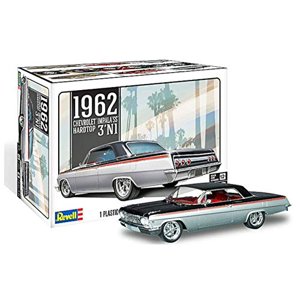 Revell Level 4 Model Kit 1962 Chevrolet Impala Hardtop 3-in-1 Kit 1/25 Scale Model Carrera