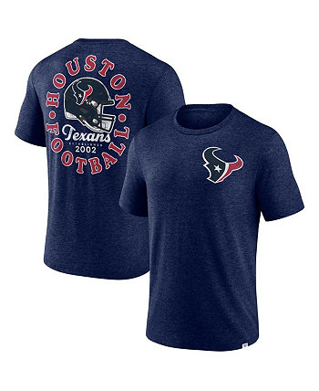 Мужская темно-синяя футболка Houston Texans Big and Tall Two-Hit Throwback Profile