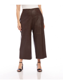 Укороченные брюки из веганской кожи больших размеров Karen Kane