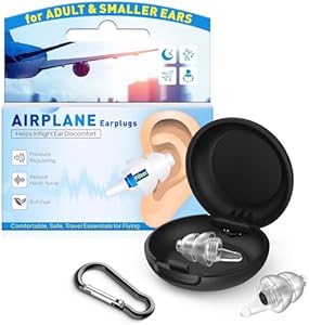 Kids Ear Plugs (6-12 yrs), Travel Earplugs for Flying - Ear Pressure Relief & Preventing Ear Pain, Ear Protection for Airplane, Loud Events, Focus, Study, Noise Sensitivity, 25 dB Noise Reduce Softvox