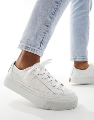 Белые кожаные кроссовки на массивной подошве AllSaints Milla AllSaints