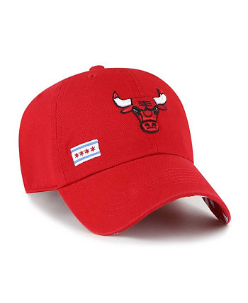 Women's Red Chicago Bulls Confetti Undervisor Clean Up Adjustable Hat '47 Brand