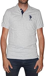 U.S. Polo Assn. Men's Short-Sleeve Polo Shirt with Applique, Casual Summer Slim Fit Polo Shirt With Contrast Color U.S. Polo Assn.