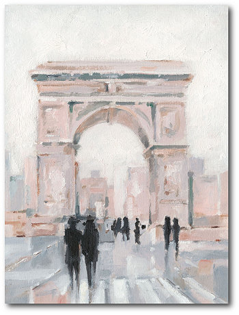 Картина на холсте «Ранняя утренняя прогулка II», завернутая в галерею - 18 x 24 дюйма Courtside Market