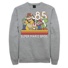 Big & Tall Nintendo Super Mario Bros Distressed Portrait Logo Fleece Sweatshirt Nespresso