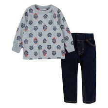 Комплект из футболки и джинсов с медвежонком Levi's® для маленьких мальчиков Levi's®