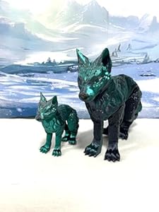 3 pcs 3D Printed Wolf Toy, Articulated Wolf Fidget Toy, Articulated Fidget Toy 3D Printed Gift for Him, Executive Desk Toy, Home Decor (Black) Generic