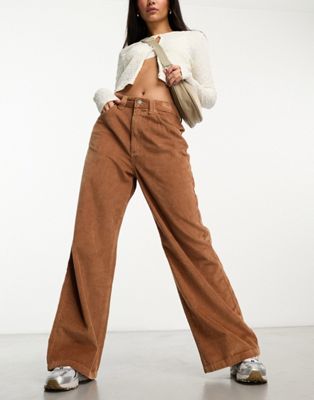 Супермешковатые джинсы Cotton On из коричневого вельвета COTTON ON