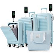 Merax Hardshell Luggage Sets 4 Pcs Spinner Suitcase With Tsa Lock，carry On Luggage Merax