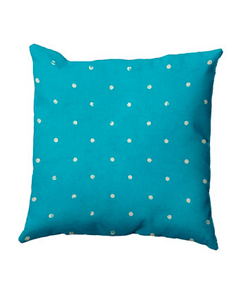 Dorothy Dot 16-дюймовая бирюзовая декоративная подушка в горошек E by Design