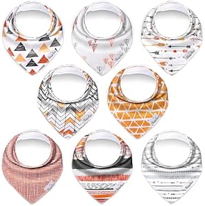 Double Layer Baby Bibs | Ideal For Drooling, Teething, Feeding Infants | Organic Cotton, Thick, Snap Closure KiddyStar