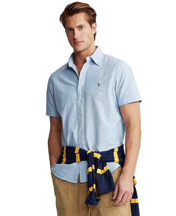 Мужская оксфордская рубашка классического кроя с короткими рукавами Polo Ralph Lauren